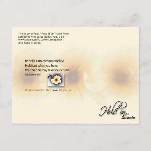 Wacht even briefkaart (Achterkant)