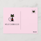 Wacht even daar Valentijn die zwarte kat hangt Briefkaart (Achterkant)