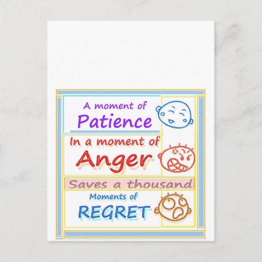 Wacht even en reflecteer briefkaart (Voorkant)