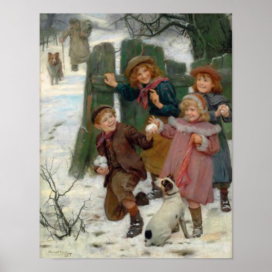 Wacht even, hier komt hij | Arthur John Elsley Poster (Voorkant)