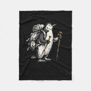 Wacht even, ik heb kleine benen Pinguïn Wandelen F Fleece Deken