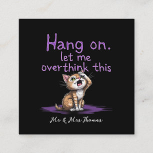 Wacht even, laat me deze grappige introvert overde vierkante visitekaartje