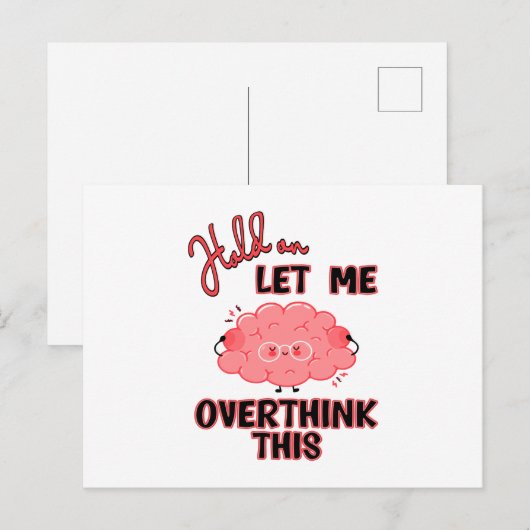 Wacht Even laat me dit even heroverwegen Briefkaart (Voorkant / Achterkant)