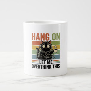 Wacht Even Laat Me Dit Even Overdenken Funny Retro Grote Koffiekop