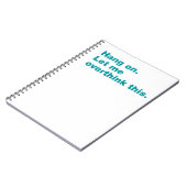 Wacht even. Laat me dit overdenken Notitieboek (Linkerzijde)