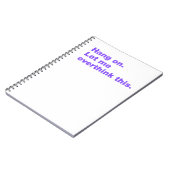 Wacht even. Laat me dit overdenken Notitieboek (Linkerzijde)