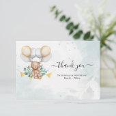 Wacht even met Eucalyptus Baby shower Bedankt voor Kaart (Staand voorkant)