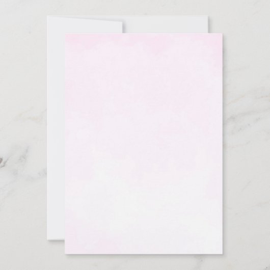 Wacht even met Teddy Bear Pink Girl Baby shower Bedankkaart (Achterkant)