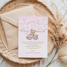 Wacht even met Teddy Bear Pink Girl Baby shower