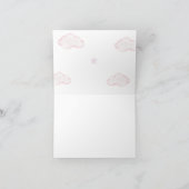 Wacht even met Teddy Bear Pink Girl Baby shower Po Bedankkaart (Binnen)