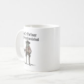 Wacht even, overprikkeld, cowboykikker koffiemok (Voorkant links)