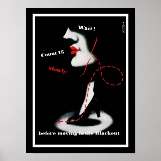 Wacht even voordat je in de Blackout gaat. Poster (Voorkant)