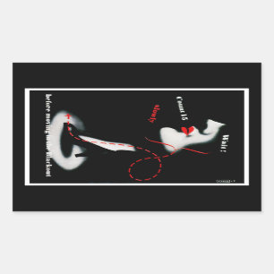 Wacht even voordat je in de Blackout gaat. Rechthoekige Sticker