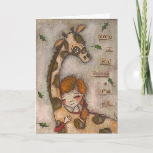 Wacht even - Wenskaart Bedankkaart (Voorkant)