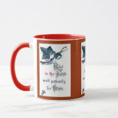 Wacht geduldig op hem. mok (Links)