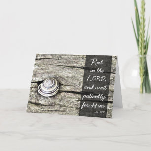 "Wacht geduldig op Hem" - Schriftgedeelte Kaart