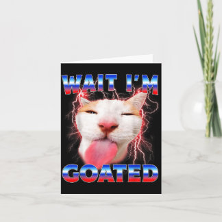 Wacht Goated Kat Grappige Kattenliefhebbers Staren Kaart