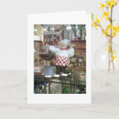 "WACHT" HEM OF HAAR WEG VOOR U JUBILEUM KAART (Gele Bloem)