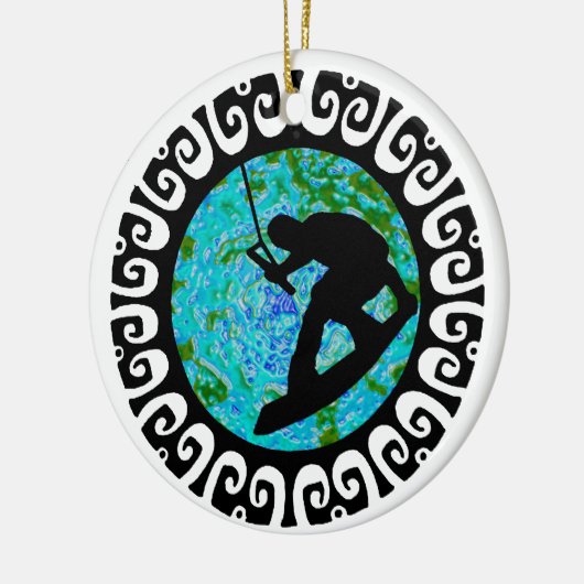 WACHT HET PLANET KERAMISCH ORNAMENT (Links)