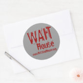 WACHT, House, www.HYCWaitHouse.org Ronde Sticker (Envelop)