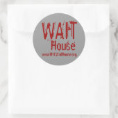 WACHT, House, www.HYCWaitHouse.org Ronde Sticker (Tas)