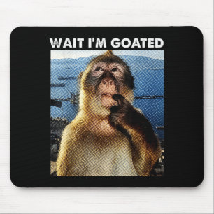 Wacht, ik ben Goated Grappig Denkende Aap Meme Bra Muismat
