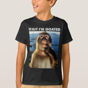 Wacht, ik ben Goated Grappig Denkende Aap Meme Bra T-shirt