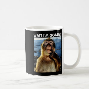 Wacht, ik ben Goated Grappige Denkende Aap Meme Br Koffiemok