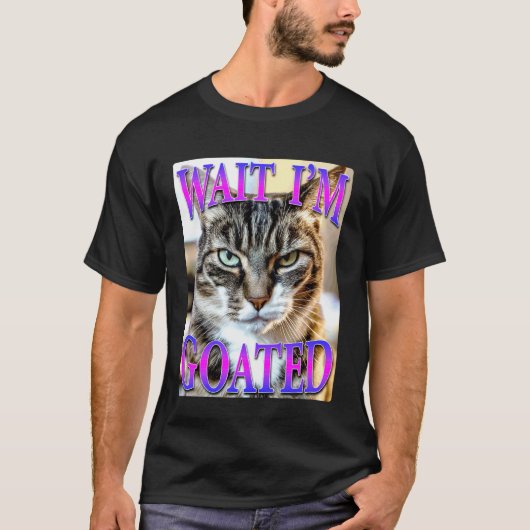Wacht, ik ben Goated Kat T-shirt (Voorkant)