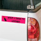 Wacht! Ik ben mijn lippenstift vergeten! | BUMPERS Bumpersticker (Op Truck)