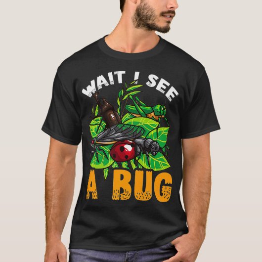 Wacht ik zie een Bug Grappig Entomoloog Premium T-shirt (Voorkant)