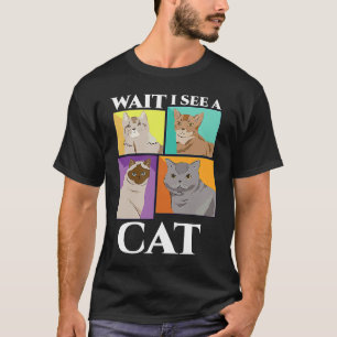 Wacht, ik zie een kat! Grappige biologie huisdier T-shirt