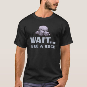 Wacht, ik zie een Rock Gift Geoloog Grappige Geode T-shirt