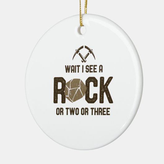 Wacht, ik zie een rots. keramisch ornament (Links)