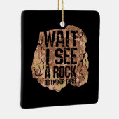 Wacht, ik zie een rots. keramisch ornament (Rechts)