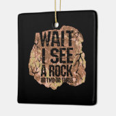 Wacht, ik zie een rots. keramisch ornament (Links)