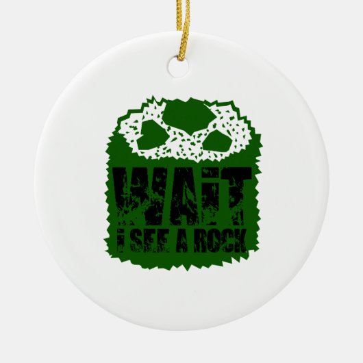 Wacht, ik zie een rots. keramisch ornament (Voorkant)