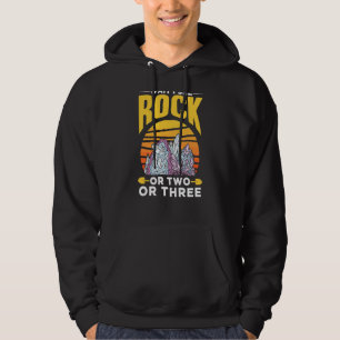 Wacht, ik zie een rots of twee of drie geoloog. hoodie