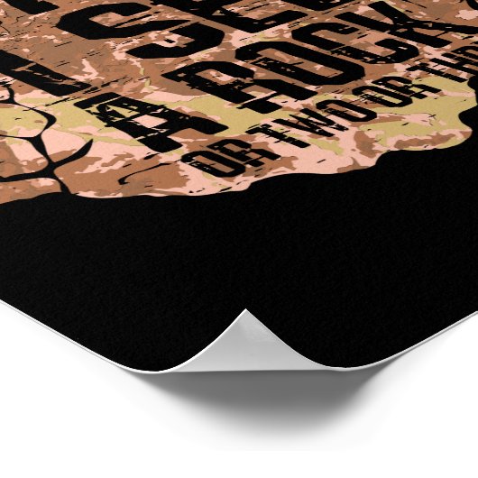 Wacht, ik zie een rots. poster (Hoek)