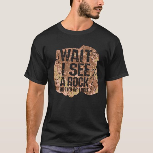 Wacht, ik zie een rots. t-shirt (Voorkant)