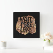 Wacht, ik zie een rots. vierkante klok (Huis)