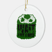Wacht Ik Zie Een Steen Keramisch Ornament (Links)