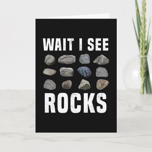 Wacht, ik zie Rocks Funny Geology Gift. Kaart (Voorkant)