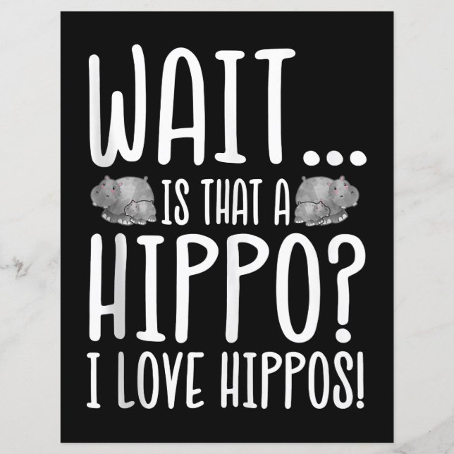 Wacht is dat een hippo? Ik hou van Hippos! (Voorkant)