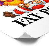Wacht je beurt Afgezien dikke jongen kalkoen Kerst Poster (Hoek)