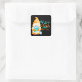 WACHT ME OP WANNEER WINTER OVER Gnoome IS Vierkante Sticker (Tas)