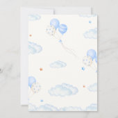 Wacht nauwelijks neutraal, blauw en wit Baby showe Kaart (Achterkant)