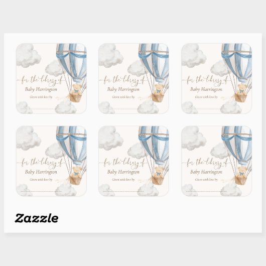 Wacht nauwelijks op Teddy Bear voor de bibliotheek Vierkante Sticker (Vel)