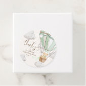 Wacht nauwelijks Teddy Bear Mint Dank u Baby showe Bedankjes Labels (In situ)