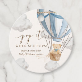 Wacht nauwelijks tot Teddy Bear het Pop als ze Pop Bedankjes Labels